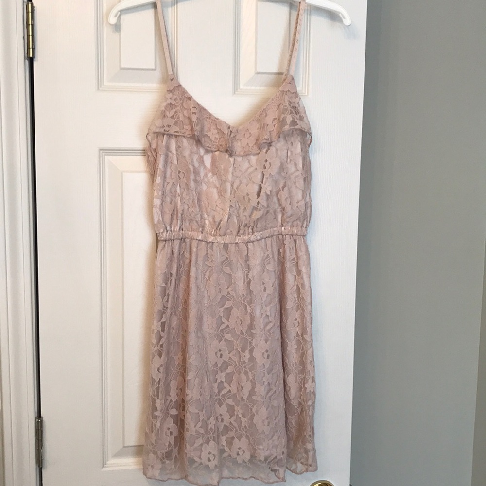 SOLD- Cream Lace A-line Dress
